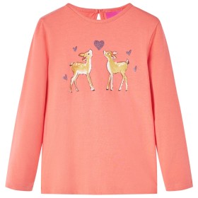 Camiseta infantil de manga larga coral 116 de vidaXL, Camisetas para niños - Ref: Foro24-13661, Precio: 8,99 €, Descuento: %