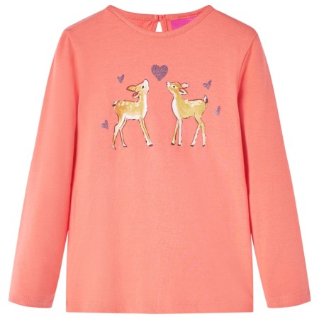 Long-sleeved coral children's t-shirt size 116 by vidaXL, Kids T-shirts - Ref: Foro24-13661, Price: 8,99 €, Discount: %