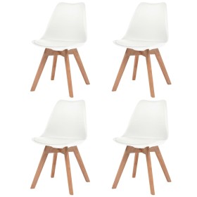 Dining chairs 4 units white plastic by vidaXL, dining chairs - Ref: Foro24-244784, Price: 209,12 €, Discount: %