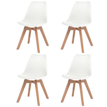 Dining chairs 4 units white plastic by vidaXL, dining chairs - Ref: Foro24-244784, Price: 256,29 €, Discount: %