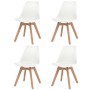 Sillas de comedor 4 unidades plástico blanco de vidaXL, Sillas de comedor - Ref: Foro24-244784, Precio: 256,29 €, Descuento: %