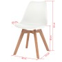 Dining chairs 4 units white plastic by vidaXL, dining chairs - Ref: Foro24-244784, Price: 256,29 €, Discount: %