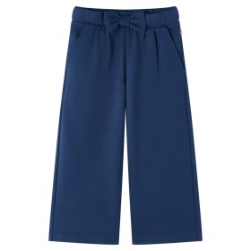 Pantalón infantil con perneras anchas azul marino 128 de vidaXL, Pantalones de niños - Ref: Foro24-14830, Precio: 17,65 €, De...