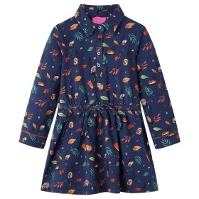 Marineblaues langärmeliges Kinderkleid 116 von vidaXL, Kinderkleider - Ref: Foro24-14914, Preis: 17,10 €, Rabatt: %