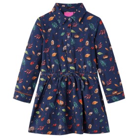 Vestido infantil de manga larga azul marino 116 de vidaXL, Vestidos de niños - Ref: Foro24-14914, Precio: 16,99 €, Descuento: %