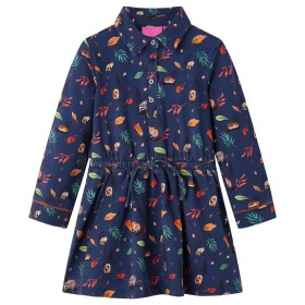 Vestido infantil de manga larga azul marino 140 de vidaXL, Vestidos de niños - Ref: Foro24-14916, Precio: 16,99 €, Descuento: %