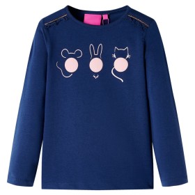 Navy blue long-sleeve children's t-shirt size 92 by vidaXL, Kids T-shirts - Ref: Foro24-13764, Price: 9,99 €, Discount: %