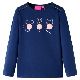 Navy blue long-sleeved children's t-shirt size 116 by vidaXL, Kids T-shirts - Ref: Foro24-13766, Price: 8,99 €, Discount: %