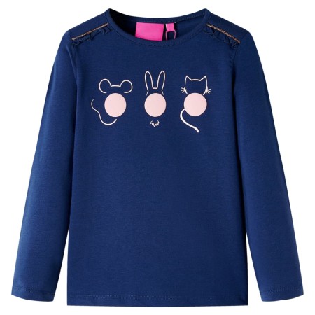 Navy blue long-sleeved children's t-shirt size 116 by vidaXL, Kids T-shirts - Ref: Foro24-13766, Price: 8,22 €, Discount: %