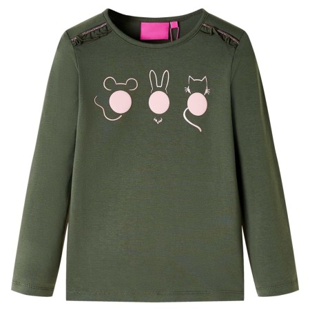 Camiseta infantil de manga larga caqui 104 de vidaXL, Camisetas para niños - Ref: Foro24-13770, Precio: 8,99 €, Descuento: %