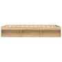 Estructura de cama roble Sonoma 150x200 cm de vidaXL, Camas y somieres - Ref: Foro24-3203868, Precio: 159,22 €, Descuento: %