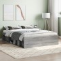 Estructura de cama de matrimonio Sonoma gris 135x190 cm de vidaXL, Camas y somieres - Ref: Foro24-3203913, Precio: 159,31 €, ...