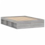 Estructura de cama de matrimonio Sonoma gris 135x190 cm de vidaXL, Camas y somieres - Ref: Foro24-3203913, Precio: 159,31 €, ...