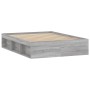 Estructura de cama de matrimonio Sonoma gris 135x190 cm de vidaXL, Camas y somieres - Ref: Foro24-3203913, Precio: 159,31 €, ...