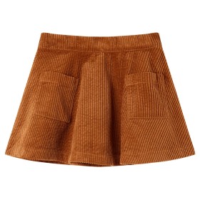 Child's skirt with pockets, corduroy material in cognac color, size 140. by vidaXL, kids pants - Ref: Foro24-13883, Price: 13...