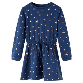 Vestido infantil de manga larga azul marino 140 de vidaXL, Vestidos de niños - Ref: Foro24-13578, Precio: 14,99 €, Descuento: %