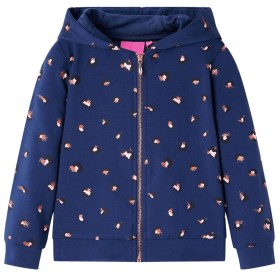 Sudadera infantil con capucha azul marino 128 de vidaXL, Camisetas para niños - Ref: Foro24-13567, Precio: 13,99 €, Descuento: %