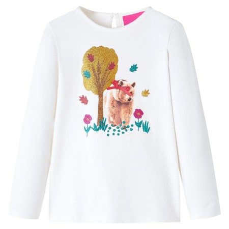 Langärmeliges Kinder-T-Shirt in Rohfarbe 128 von vidaXL, Kinder-T-Shirts - Ref: Foro24-13817, Preis: 8,53 €, Rabatt: %