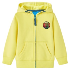 Sudadera infantil con capucha y cremallera amarillo claro 140 de vidaXL, Camisetas para niños - Ref: Foro24-15125, Precio: 14...