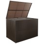 Synthetic rattan brown garden storage box 150x100x100 cm by vidaXL, Outdoor storage boxes - Ref: Foro24-44246, Price: 233,64 ...