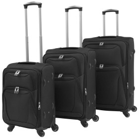 Set of 3 black soft suitcases by vidaXL, Suitcases - Ref: Foro24-91315, Price: 167,51 €, Discount: %