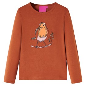 Long-sleeved children's t-shirt in cognac color, size 116. by vidaXL, Kids T-shirts - Ref: Foro24-14341, Price: 9,99 €, Disco...