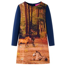 Navy blue long-sleeved children's dress size 104 by vidaXL, Children's dresses - Ref: Foro24-14853, Price: 15,99 €, Discount: %