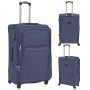 Set of 3 navy blue soft suitcases by vidaXL, Suitcases - Ref: Foro24-91317, Price: 146,68 €, Discount: %