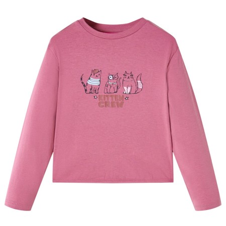 Long-sleeved children's t-shirt with raspberry horse print, size 128. by vidaXL, Kids T-shirts - Ref: Foro24-14447, Price: 9,...