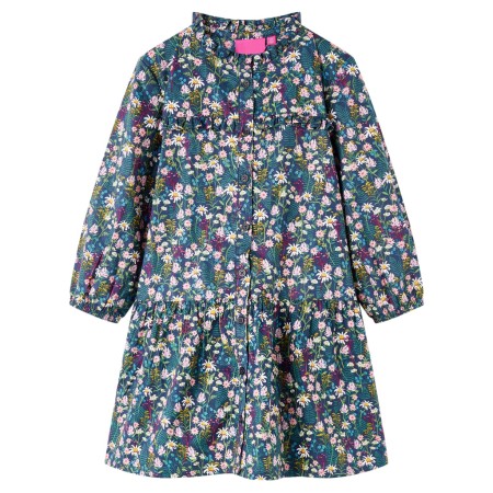 Vestido infantil de manga larga azul oscuro 116 de vidaXL, Vestidos de niños - Ref: Foro24-14411, Precio: 11,99 €, Descuento: %