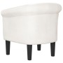 Sillón cuero sintético blanco de vidaXL, Sillones - Ref: Foro24-356499, Precio: 156,99 €, Descuento: %