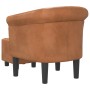 Armchair with brown synthetic leather footstool by vidaXL, Armchairs - Ref: Foro24-356501, Price: 206,55 €, Discount: %