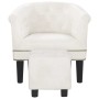 Armchair with white synthetic leather footstool by vidaXL, Armchairs - Ref: Foro24-356503, Price: 163,98 €, Discount: %