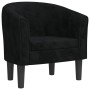 Sillón de terciopelo negro de vidaXL, Sillones - Ref: Foro24-356471, Precio: 197,46 €, Descuento: %