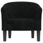 Sillón de terciopelo negro de vidaXL, Sillones - Ref: Foro24-356471, Precio: 197,46 €, Descuento: %