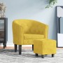 Armchair with yellow velvet footstool by vidaXL, Armchairs - Ref: Foro24-356484, Price: 188,46 €, Discount: %