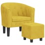 Armchair with yellow velvet footstool by vidaXL, Armchairs - Ref: Foro24-356484, Price: 162,08 €, Discount: %