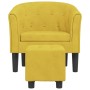 Armchair with yellow velvet footstool by vidaXL, Armchairs - Ref: Foro24-356484, Price: 162,08 €, Discount: %