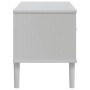 SENJA TV stand with rattan wood appearance in white pine, 106x40x49cm. by vidaXL, TV Furniture - Ref: Foro24-358041, Price: 7...