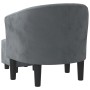 Sillón con taburete terciopelo gris oscuro de vidaXL, Sillones - Ref: Foro24-356478, Precio: 144,09 €, Descuento: %