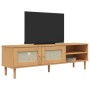 Mueble de TV SENJA aspecto ratán madera pino marrón 158x40x49cm de vidaXL, Muebles TV - Ref: Foro24-358043, Precio: 101,42 €,...