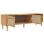 Mueble de TV SENJA aspecto ratán madera pino marrón 158x40x49cm de vidaXL, Muebles TV - Ref: Foro24-358043, Precio: 101,42 €,...