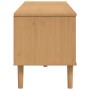 Mueble de TV SENJA aspecto ratán madera pino marrón 158x40x49cm de vidaXL, Muebles TV - Ref: Foro24-358043, Precio: 101,42 €,...