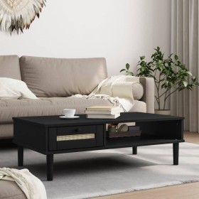 SENJA black rattan wood coffee table 100x55x33 cm by vidaXL, Coffee table - Ref: Foro24-358048, Price: 77,99 €, Discount: %