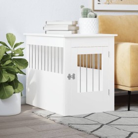 Engineered wood dog crate, white, 55x80x68 cm by vidaXL, Dog kennels - Ref: Foro24-838323, Price: 100,51 €, Discount: %