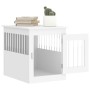 Engineered wood dog crate, white, 55x75x65 cm by vidaXL, Dog kennels - Ref: Foro24-838316, Price: 95,81 €, Discount: %