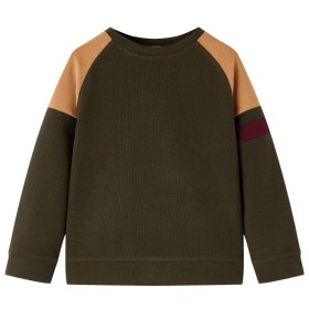 Sudadera infantil caqui oscuro y camel 116 de vidaXL, Camisetas para niños - Ref: Foro24-13391, Precio: 15,99 €, Descuento: %