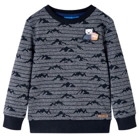 Navy blue mélange children's sweatshirt size 104 by vidaXL, Kids T-shirts - Ref: Foro24-13150, Price: 15,99 €, Discount: %