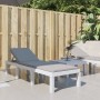 Sun lounger with white PP cushions. by vidaXL, Loungers - Ref: Foro24-364724, Price: 156,31 €, Discount: %