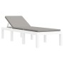 Sun lounger with white PP cushions. by vidaXL, Loungers - Ref: Foro24-364724, Price: 156,53 €, Discount: %